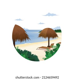 Beautiful Sea Summer Kuta Beach Bali Holiday Landscape Circle View
