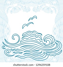 Beautiful sea. Vector illustration