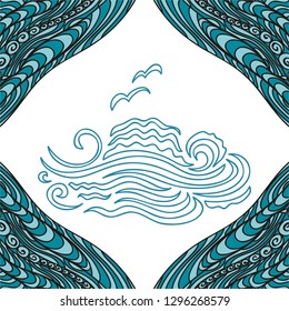 Beautiful sea. Vector illustration