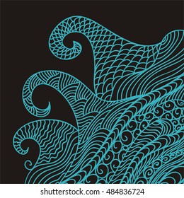 Beautiful sea. Vector illustration.