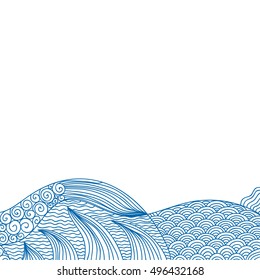 Beautiful sea. Vector illustration.