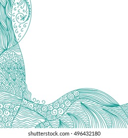 Beautiful sea. Vector illustration.