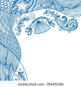 Beautiful sea. Vector illustration.