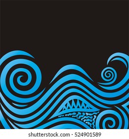 Beautiful sea. Vector illustration.