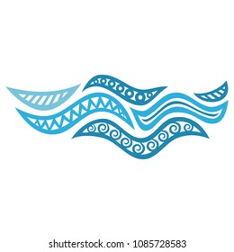 Beautiful sea wave. Vector illustration