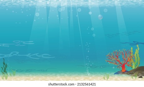 Beautiful seabed vector background illustration