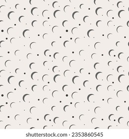 Beautiful seamless abstract moon surface pattern design for wallpaper, wrapping paper, fabric, background, and more.