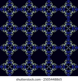 Hermoso patrón abstracto sin fisuras sobre fondo azul
