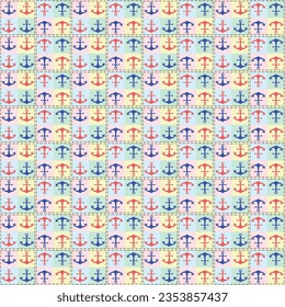 Hermoso diseño de patrones de anclaje sin fisuras para papel de pared, papel envolvente, tela, fondo y más.
