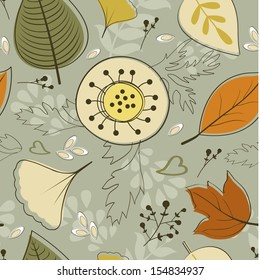 Beautiful seamless autumn background