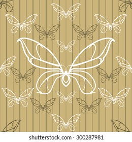 Beautiful seamless background with butterflies. Vector illustration for stylish creative design