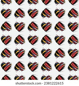 Beautiful seamless background with colored hearts. vector