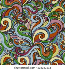 Beautiful seamless background with curls