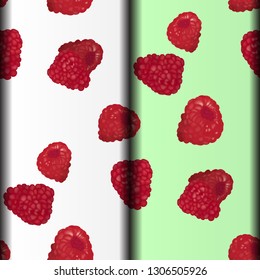 beautiful seamless background with a delicious raspberry isolated realistic