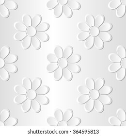 Beautiful seamless background paper flowers