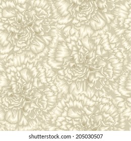Beautiful seamless background with pink carnation. Hand-drawn with effect of drawing in watercolor