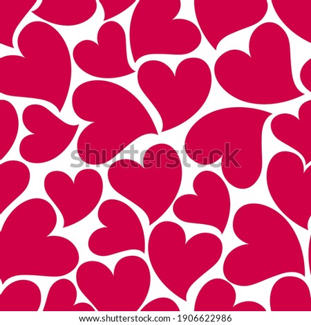 Beautiful seamless background with pink hearts. Valentine's Day. Decoration of Valentine's Day materials.