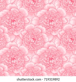 beautiful seamless background. pink peonies. design greeting card and invitation of the wedding, birthday, Valentine s Day, mother s day, holiday, natural cosmetics, perfume, women products.