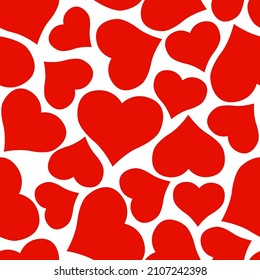 Un entorno impecable con 
corazones rojos. Día de San Valentín. Decoración de materiales de San Valentín.