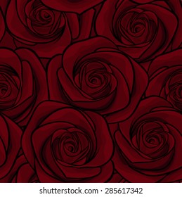 Beautiful seamless background with red roses. for greeting cards and invitations of the wedding, birthday, Valentine's Day, mother's day and other seasonal holidays