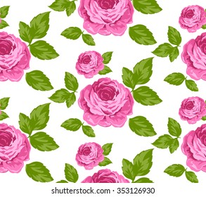 Beautiful seamless background of roses