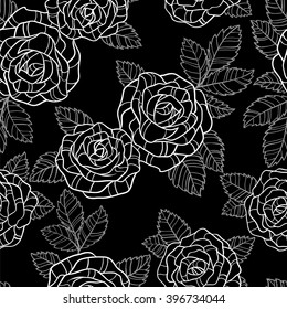 Beautiful seamless background with roses