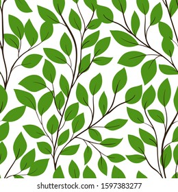 Beautiful seamless background with tree branches. Perfect background greeting cards and invitations to the wedding, birthday, mother s day and other seasonal holidays