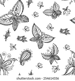 Beautiful seamless batik vector  pattern