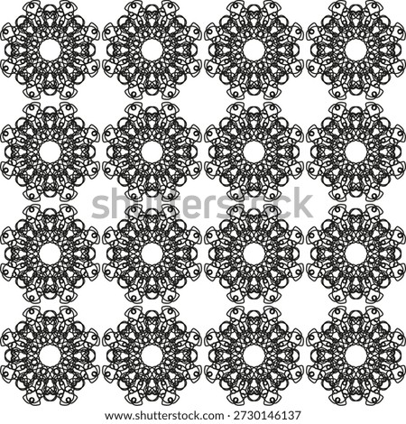Beautiful seamless black lace pattern on a white background