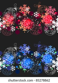 Beautiful seamless Christmas pattern. Two variants of color.