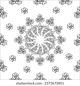 Beautiful and seamless concept. Abstract mandala pattern, blooming koleidoscope theme. Great for corporate, business and decoration svg