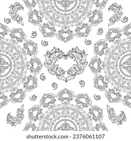Beautiful and seamless concept. Abstract mandala pattern, blooming koleidoscope theme. Great for corporate, business and decoration
