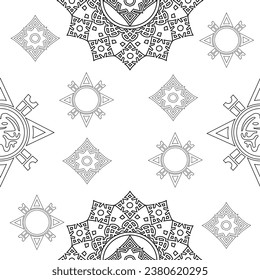 Beautiful and seamless concept. Abstract mandala pattern, blooming koleidoscope theme. Great for corporate, business and decoration
