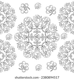 Beautiful and seamless concept. Abstract mandala pattern, blooming koleidoscope theme. Great for corporate, business and decoration
