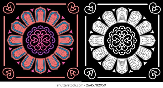 Beautiful and seamless concept. Abstract mandala pattern, blooming koleidoscope theme. Great for corporate, business and decoration
