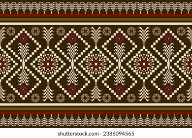 Beautiful seamless cross stitch pattern.geometric ethnic oriental pattern traditional background.Aztec style,abstract,vector,illustration.design for texture,fabric,clothing,wrapping,decoration,carpet.