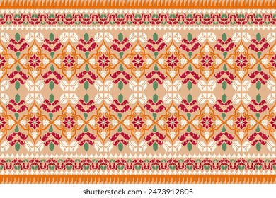 Beautiful seamless cross stitch pattern.geometric ethnic oriental pattern traditional background.Aztec style,abstract,vector,illustration.design for texture,fabric,clothing,wrapping,decoration,carpet.