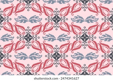 Wunderschönes nahtloses Kreuzstich-Muster.Geometrisches ethnisch-orientalisches Muster-traditioneller Hintergrund.Aztec-Stil,abstrakt,Vektorgrafik,Illustration.Design für Textur,Stoff,Kleidung,Verpackung,Dekoration,Teppich.