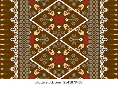 Beautiful seamless cross stitch pattern.geometric ethnic oriental pattern traditional background.Aztec style,abstract,vector,illustration.design for texture,fabric,clothing,wrapping,decoration,carpet.