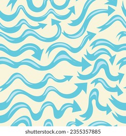 Beautiful seamless directional arrow pattern design for decoration, wallpaper, wrapping paper, fabric, background and more.
