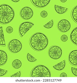 Schönes, nahtloses Doodle-Muster mit süßer Doodle-Zitronenskizze. Handgezeichnet, trendiger Hintergrund. Hintergrunddesign für Grußkarten, Einladungen, Stoff und Textilien.