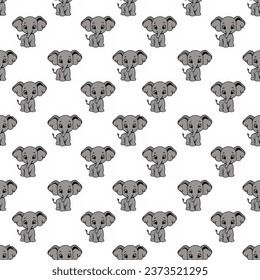 Beautiful seamless elephant pattern design for decorating, backdrop, fabric, wallpaper and etc.