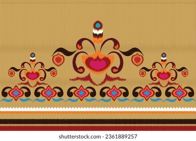 beautiful seamless embroidery pattern with local ethnic style.