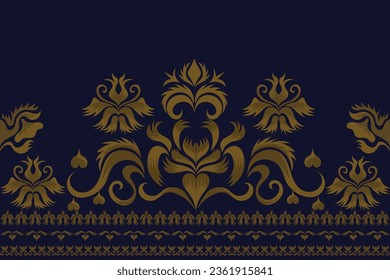 beautiful seamless embroidery pattern with local ethnic style.