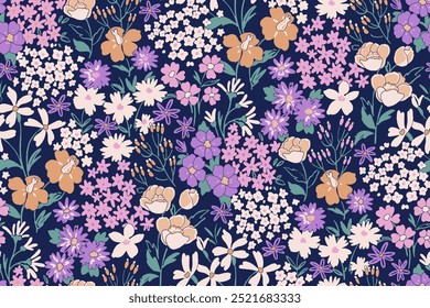 Beautiful Seamless Floral Ditsy Pattern In Vector