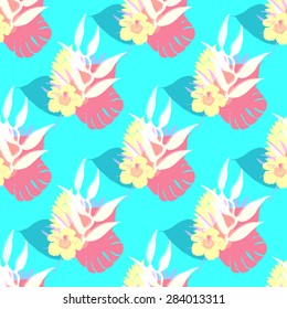  Beautiful seamless floral pattern.