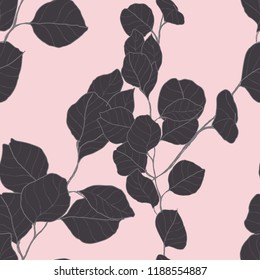 Beautiful seamless floral pattern background. Tropical flowers vector illustration.