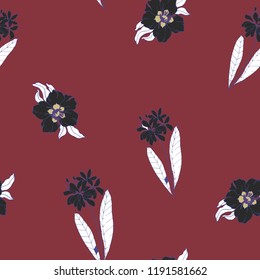 Beautiful seamless floral pattern background. Tropical flowers vector illustration.
