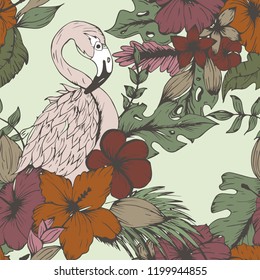 Beautiful seamless floral pattern background.