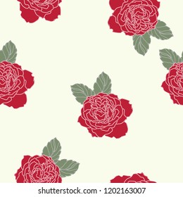 Beautiful seamless floral pattern background. Tropical flowers vector illustration.